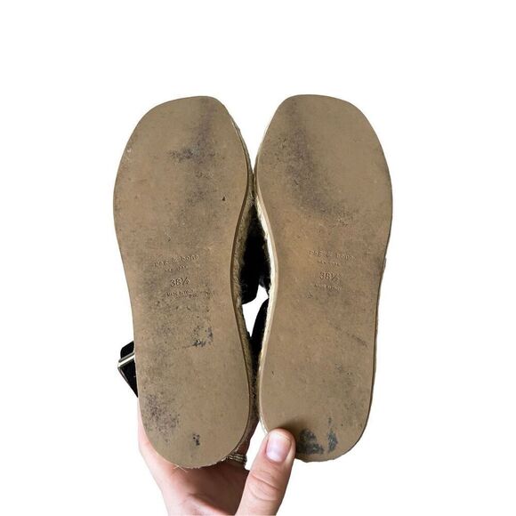 Rag & Bone Tara Black Suede Espadrille Platforms size 38.5 US 8.5 - Picture 7 of 13